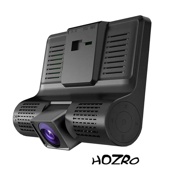 Camera Auto HOZRO, Dual-Zone Față și Spate, 4", Full HD, Ecran LED, Negru Siguranță maximă la volan și asistență completă la parcare! HOZRO