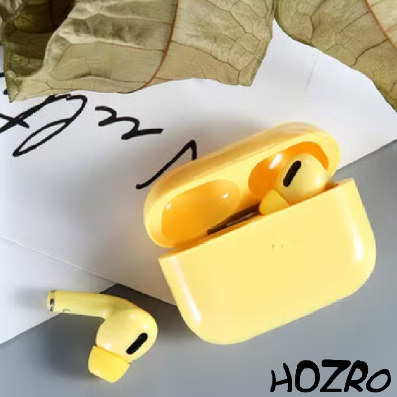 Căști Wireless HOZRO, Model Air Pro – Varianta Galben, Sunet Premium, Bluetooth și Design Modern HOZRO