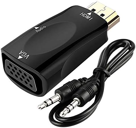 Mini convertor adaptor HDMI tata la VGA mama, Full HD 1080P, cu output Audio, Jack 3.5mm BESTSELLS
