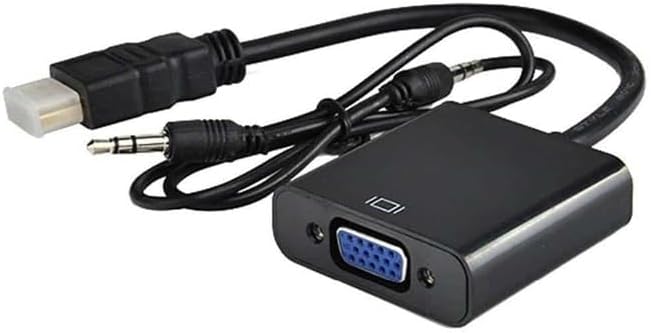 Cablu adaptor HDMI la VGA, 1080p Full HD 60 Hz, 20 cm, Negru BESTSELLS