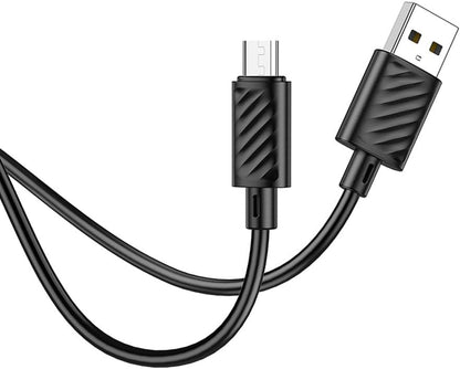 Cablu încărcare și date Hoco X88, USB A la Micro USB B, 2,4A, 1 m, negru Hoco