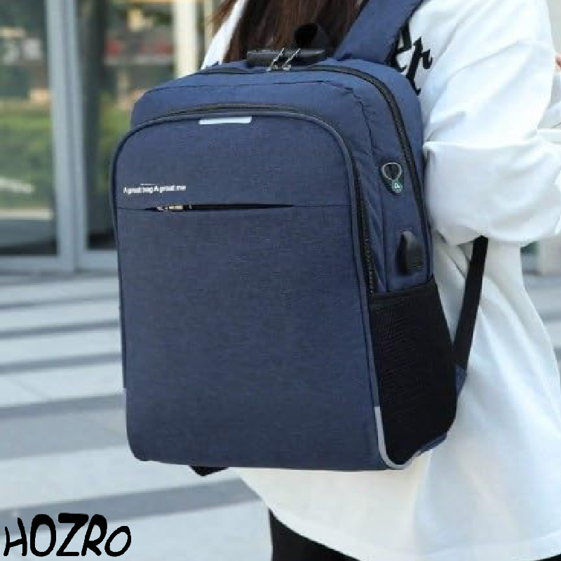 Rucsac Multifuncțional HOZRO pentru Laptop 14", cu Port USB, Compartiment Protejat, Poliester Durabil HOZRO