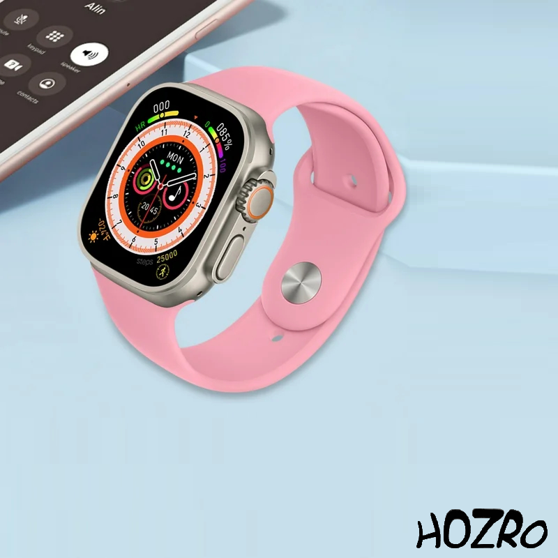 Smartwatch HOZRO, X8 Pro Max, Gri, Ecran HD, Monitorizare Sănătate, IP67 Waterproof, Notificări, Sport, Apel Bluetooth, Compatibil Android & iOS HOZRO