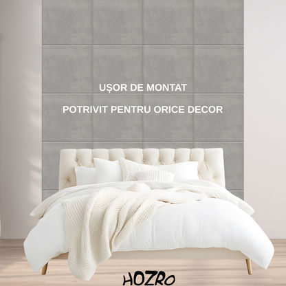 Panou tapitat pentru perete – sticker imitatie material textil, HOZRO, decorare practica și rapidă, 35x35 cm, VELVET HOZRO