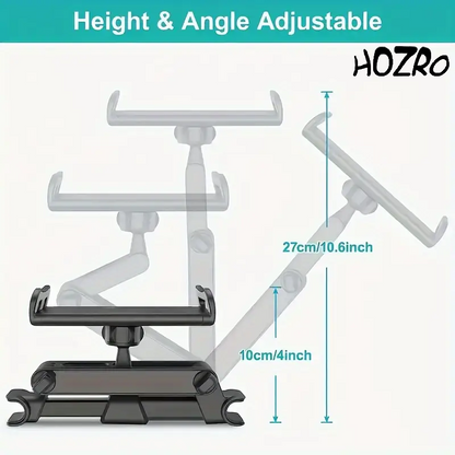 Suport Auto Universal HOZRO, pentru Telefon – Prindere pe Tetiere, Clip din Plastic Ușor, Reglabil și Stabil, Ideal pentru Pasagerii din Spate HOZRO