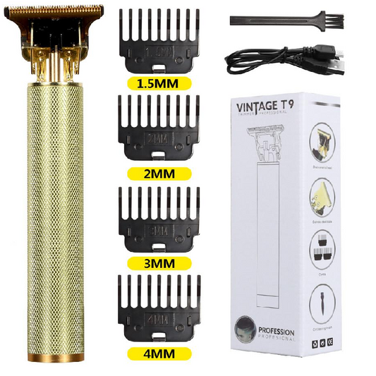 Trimmer HOZRO, Model Vintage T9 – Aparat de Tuns Profesional, Reîncărcabil, Lame de Precizie și Design Retro Elegant HOZRO