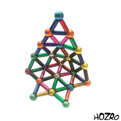Set Magnetic Antistres HOZRO, cu 36 Bare Magnetice si 30 Bile Metalice – Creativitate, Relaxare si Distractie intr-o Singura Cutie HOZRO