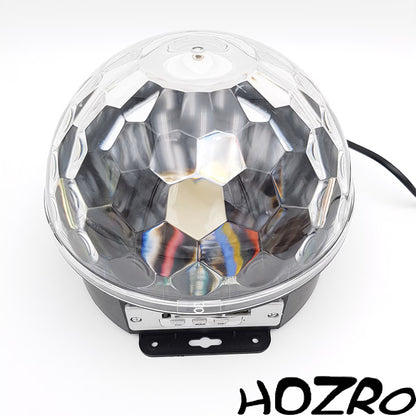 Glob Disco Cu Joc Rotativ De Lumini , Bluetooth , LED RGB , Difuzor , USB, Card, Redare Muzica , Telecomanda , Putere 20W HOZRO