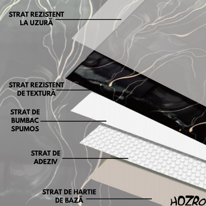 Tapet autocolant tip marmură HOZRO, rolă 1.2 × 3 m, model TLS-005, soluție elegantă pentru decor interior premium BESTSELLS