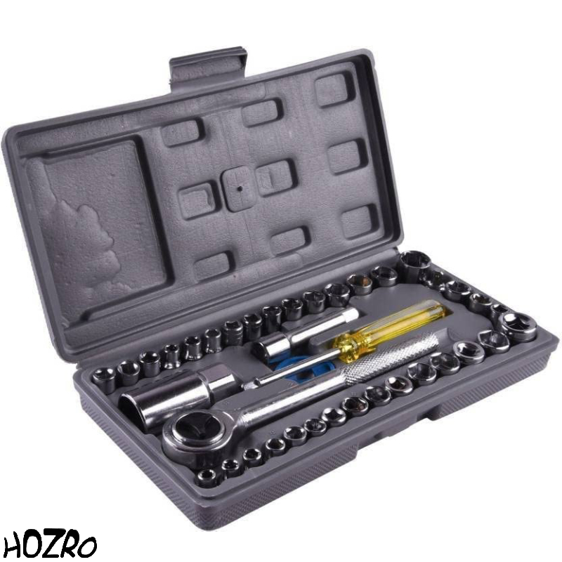 Set Trusă de Scule Universală HOZRO, cu 40 de Piese – Unelte Multifuncționale pentru Reparații Casnice, Auto sau Hobby, în Husă Compactă și Portabilă, Ideală pentru Meșteri Amatori sau Profesioniști HOZRO