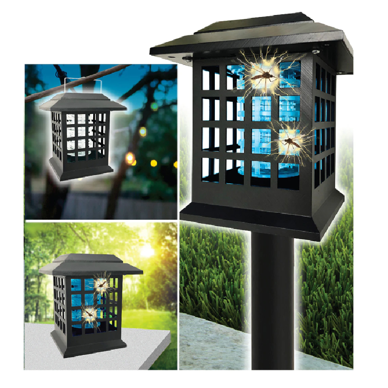 Lampa solara anti-insecte 2 in 1 cu lumina UV HOZRO, Solar Monster Zapper HOZRO