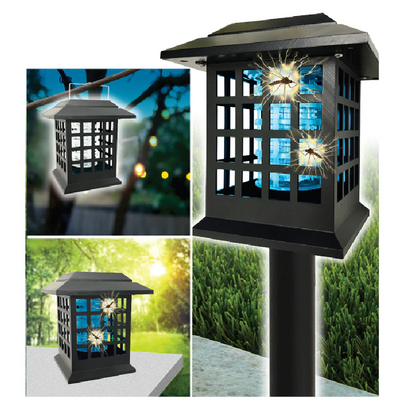Lampa solara anti-insecte 2 in 1 cu lumina UV HOZRO, Solar Monster Zapper HOZRO