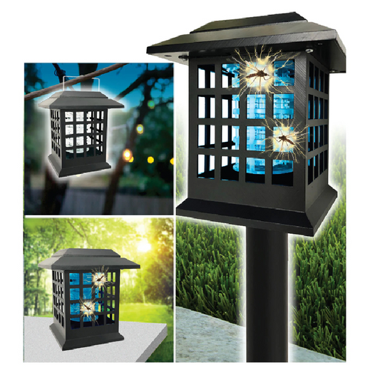 Lampa solara anti-insecte 2 in 1 cu lumina UV HOZRO, Solar Monster Zapper HOZRO