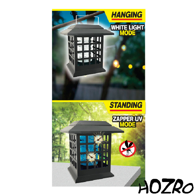 Lampa solara anti-insecte 2 in 1 cu lumina UV HOZRO, Solar Monster Zapper HOZRO
