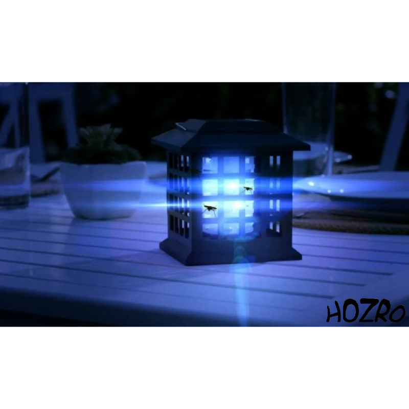 Lampa solara anti-insecte 2 in 1 cu lumina UV HOZRO, Solar Monster Zapper HOZRO