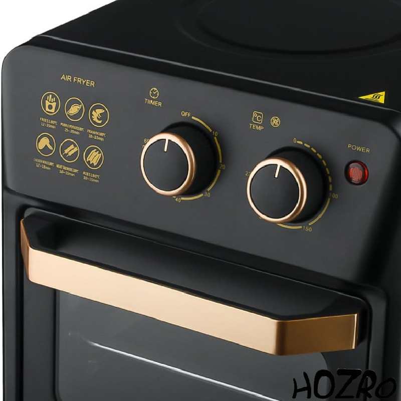 Air Fryer HOZRO, Model DS-18 – 12L, Friteuză cu Aer Cald, Gătit Sănătos și Rapid, Cuptoare Multifuncțional fără Ulei HOZRO