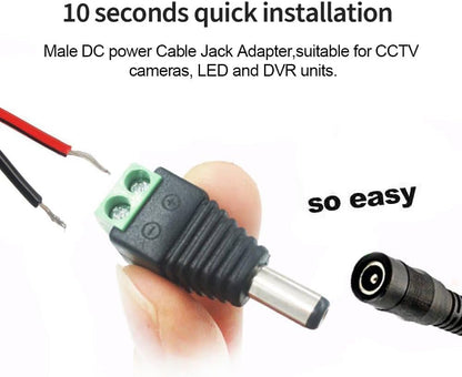 Conector mufa alimentare DC 2.1 x 5.5 mm tata la terminal 2 pini BESTSELLS