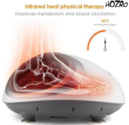 Aparat de Masaj HOZRO, pentru Picioare cu Tehnologie Shiatsu, Încălzire și Timer – Relaxare Profundă și Stimulare Circulatorie, Ideal pentru Acasă sau Birou HOZRO
