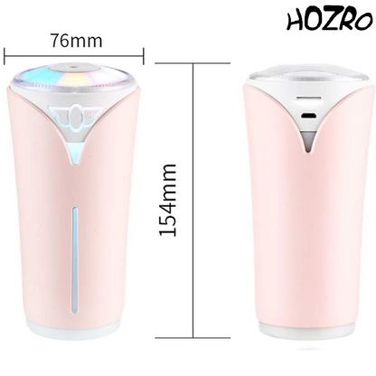 Umidificator HOZRO, Roz cu Umplere Superioară – Difuzor de Aromaterapie și Abur Rece Ultrasonic, Silențios și Ușor de Curățat, Ideal pentru Dormitor, Bebeluși și Încăperi Interioare HOZRO