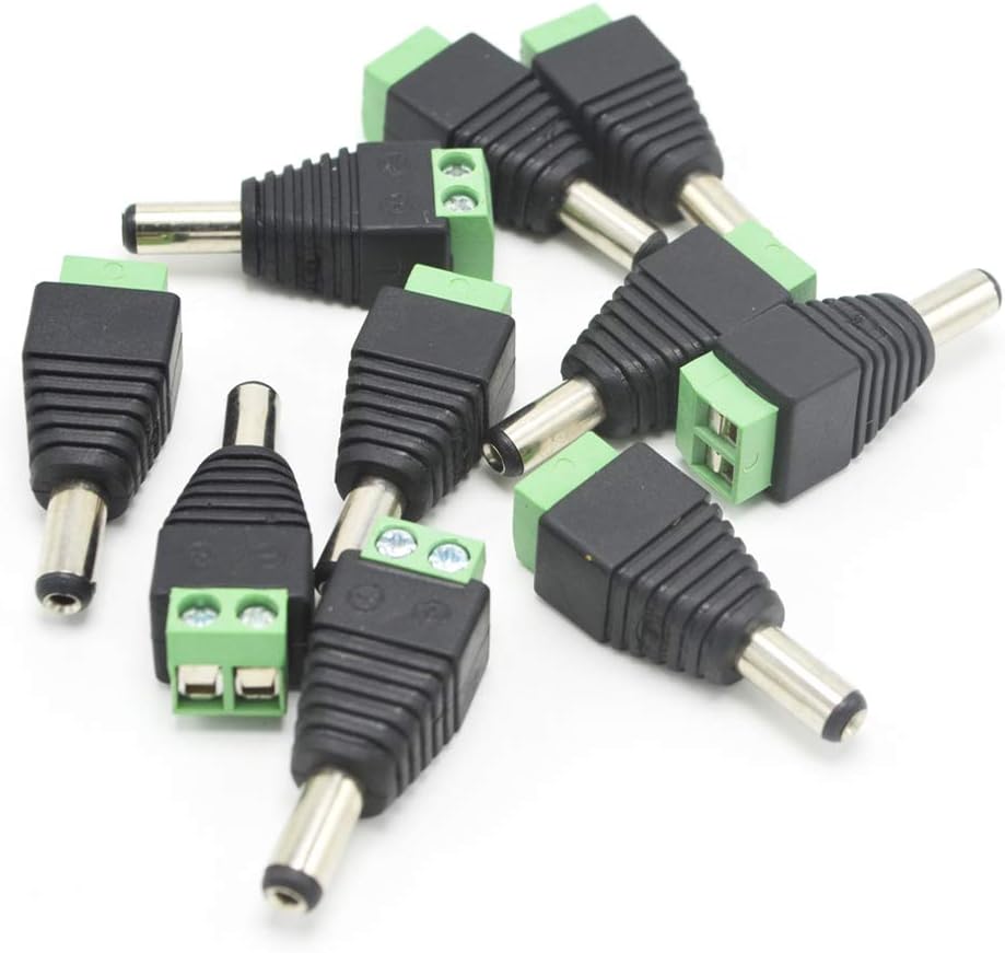 Conector mufa alimentare DC 2.1 x 5.5 mm tata la terminal 2 pini BESTSELLS