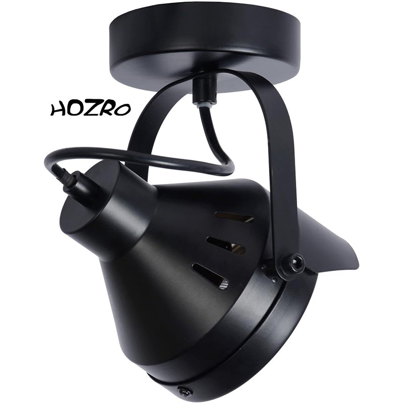 Spot luminos, HOZRO, fabricat din otel, Putere maxima 35W, directie lumina reglabila, Negru HOZRO