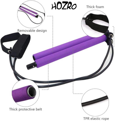 Bară HOZRO, pentru exerciții Yoga și Fitness, reglabilă, stabilă și durabilă, ideală pentru stretching, antrenamente acasă și dezvoltarea flexibilității și forței musculare HOZRO