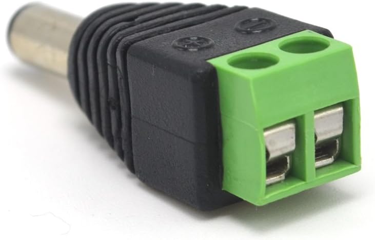 Conector mufa alimentare DC 2.1 x 5.5 mm tata la terminal 2 pini BESTSELLS