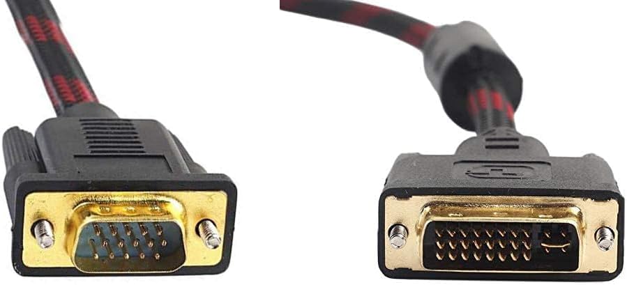 Cablu analogic PANZAT DVI-I la VGA, 24+5pini, dublu ecranat, calitate deosebita BESTSELLS