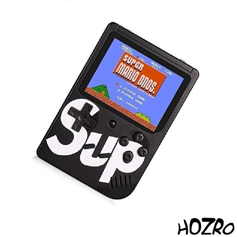 Consolă Retro HOZRO, Portabilă SUP 400 în 1 – Game Box cu Ecran și Controller, Ieșire TV, Jocuri Clasice Mario, Contra, Turtles și Alte 400 de Jocuri, Negru HOZRO