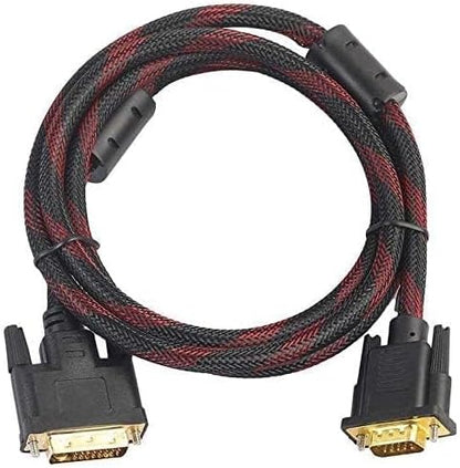 Cablu analogic PANZAT DVI-I la VGA, 24+5pini, dublu ecranat, calitate deosebita BESTSELLS