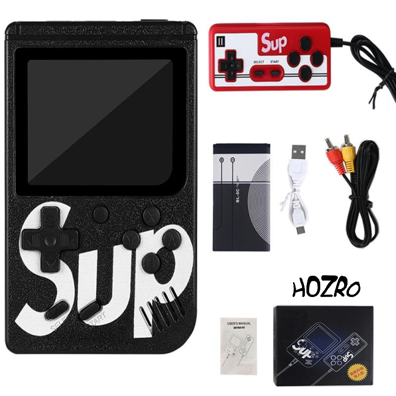 Consolă Retro HOZRO, 400 în 1 Negru – Consolă Portabilă cu 2 Jucători, Ecran LCD și Jocuri Clasice Incluse HOZRO