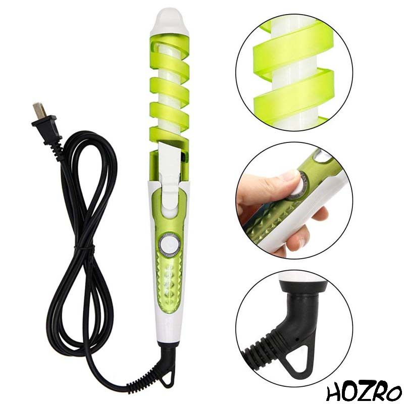 Ondulator HOZRO, pentru Păr, 35W, Design Personalizat, Spiral, Simplu de Utilizat – Placă de Creație Valuri și Bucle pentru Coafuri Profesionale, Verde HOZRO
