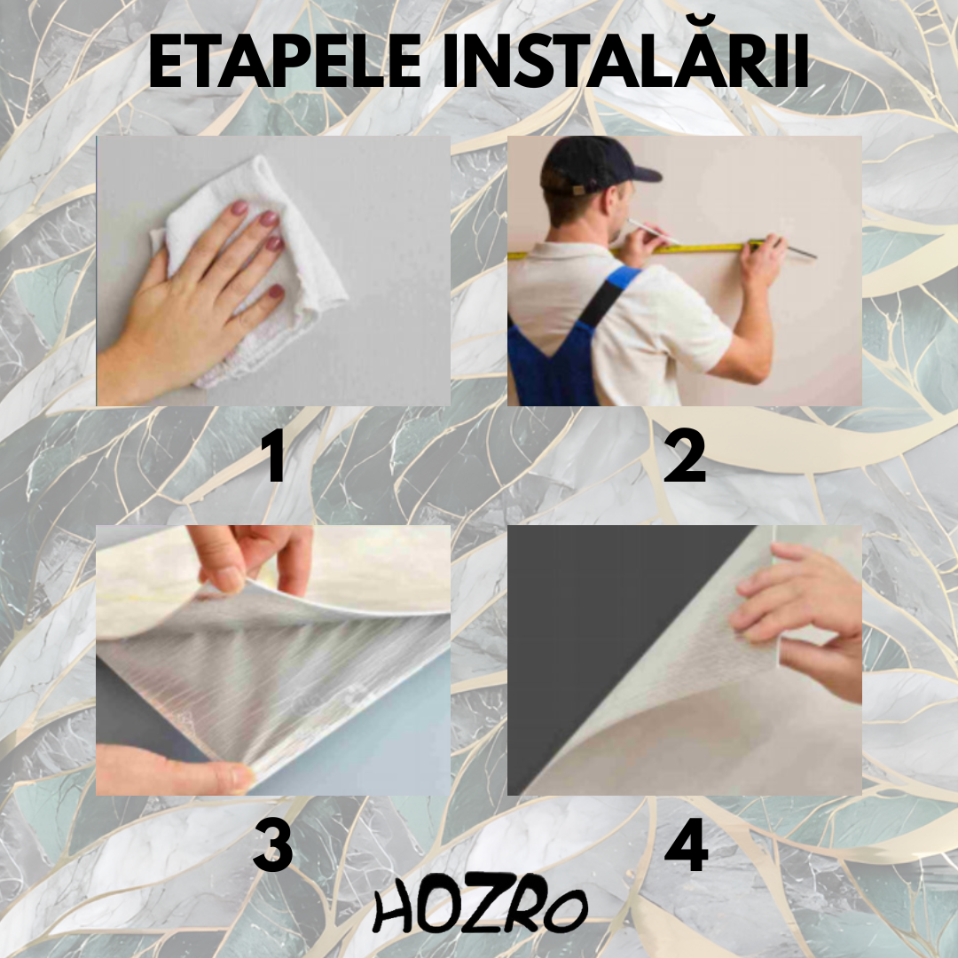 Tapet autocolant tip marmură HOZRO, rolă 1.2 × 3 m, model TLS-001, soluție elegantă pentru decor interior premium BESTSELLS