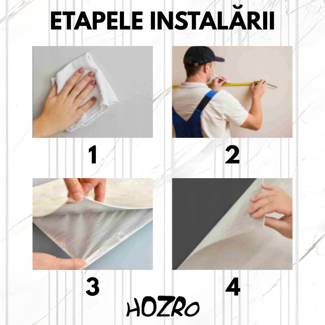 Tapet autocolant tip marmură HOZRO, rolă 1.2 × 3 m, model TLS-016, soluție elegantă pentru decor interior premium BESTSELLS