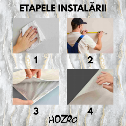 Tapet autocolant tip marmură HOZRO, rolă 1.2 × 3 m, model TLS-004, soluție elegantă pentru decor interior premium BESTSELLS