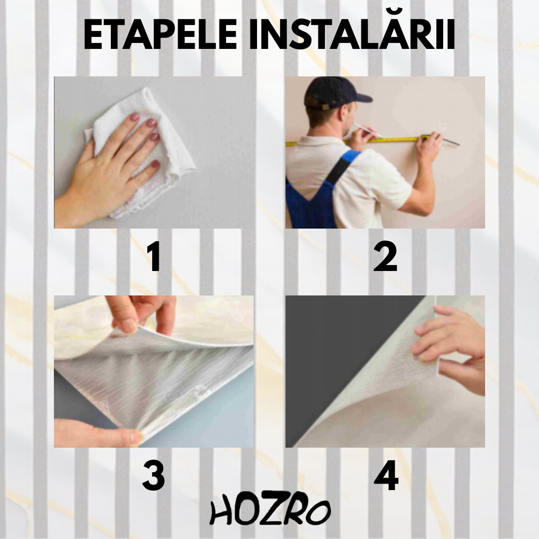 Tapet autocolant HOZRO, cu efect de fante, dimensiune 58×300 cm – material decorativ flexibil pentru amenajări contemporane și transformări fără efort, GST-557 HOZRO