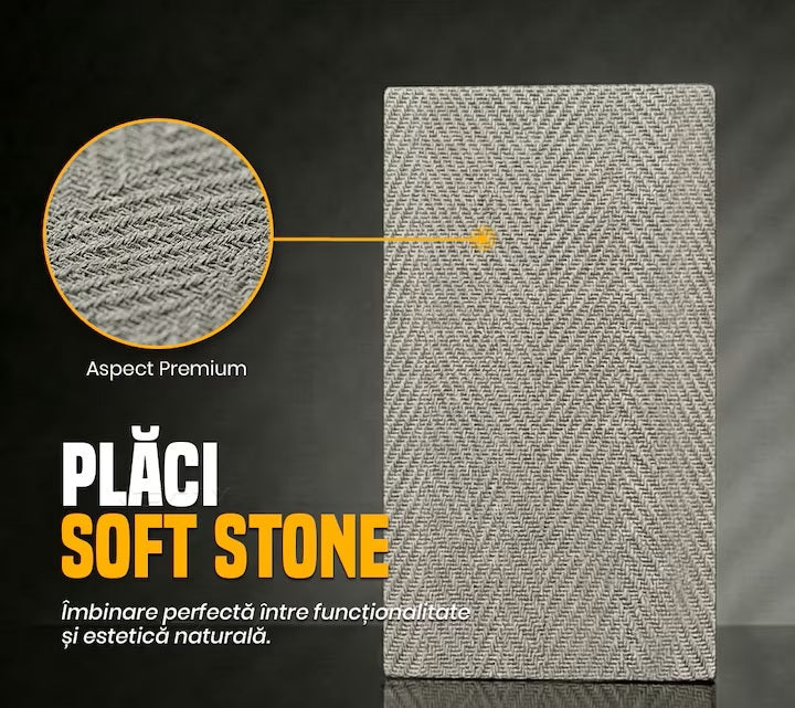 Panouri Decorative Exterior HOZRO, Soft Stone Skin 60 x 120 cm – Finisaj Elegant Tip Piatră, Fațade Moderne, Model 601-32/33 HOZRO