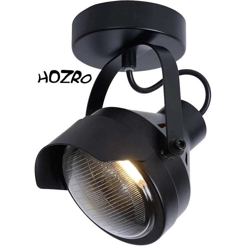 Spot luminos, HOZRO, fabricat din otel, Putere maxima 35W, directie lumina reglabila, Negru HOZRO