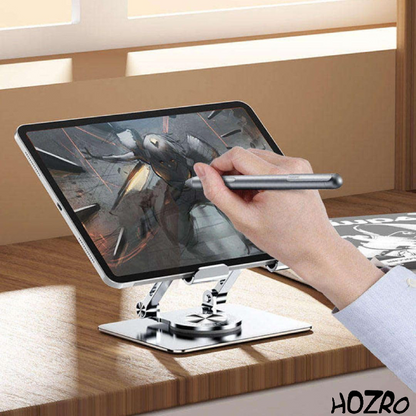 Suport Tabletă HOZRO, cu Bază Rotativă 360°, Reglabil, Compatibil cu iPad Pro / Air / Mini și Alte Tablete HOZRO