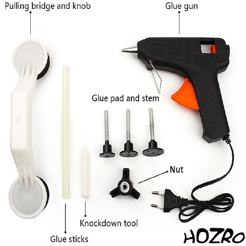 Kit Îndreptare Tablă HOZRO, Set Profesional pentru Repararea Caroseriei Auto fără Vopsire HOZRO