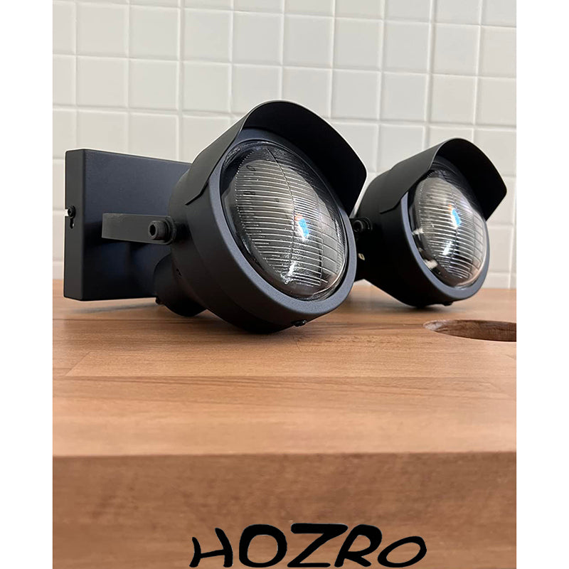 Sina spoturi, Lucide, 2 surse, 35W, Otel, Negru Lucide