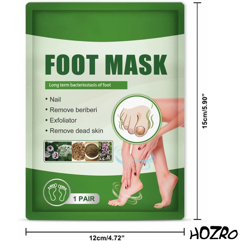 Masca Exfolianta pentru Picioare Tip Soseta HOZRO, Indeparteaza Pielea Moarta si Rasfata Picioarele, 1 Pereche, Tratament Spa Acasa HOZRO