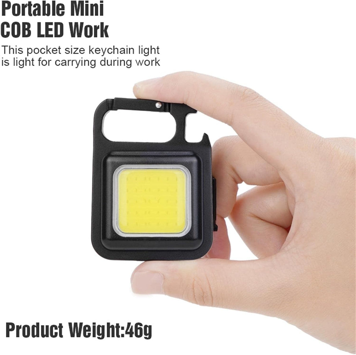 Pachet 1+1 GRATIS Mini lanterna HOZRO, Led tip breloc, Waterproof, Prindere magnetica BESTSELLS