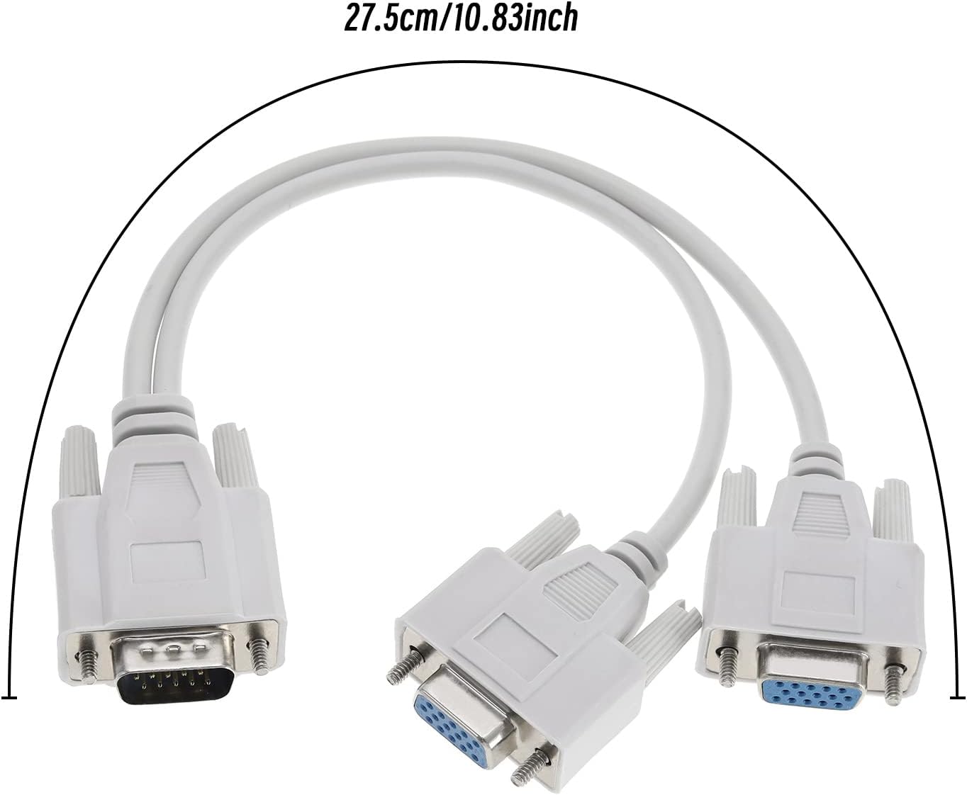 Cablu adaptor VGA 15 pini tata la 2xVGA 15 pini mama BESTSELLS