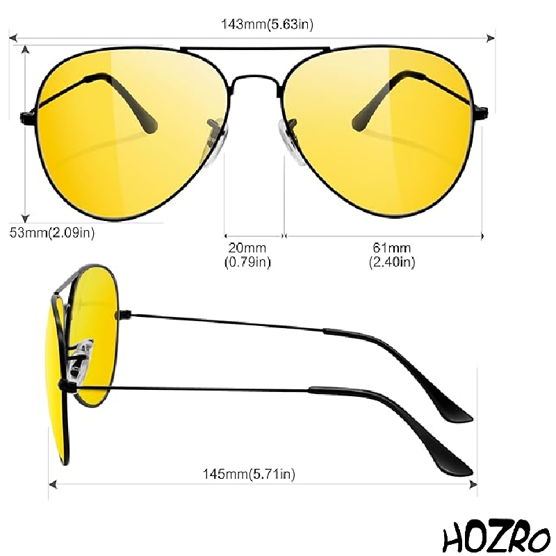 Ochelari de condus Aviator cu lentile polarizate HOZRO, protecție UV, design clasic și elegant, ideali pentru condus, activități outdoor și stil urban sofisticat HOZRO