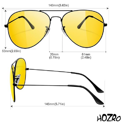 Ochelari de condus Aviator cu lentile polarizate HOZRO, protecție UV, design clasic și elegant, ideali pentru condus, activități outdoor și stil urban sofisticat HOZRO