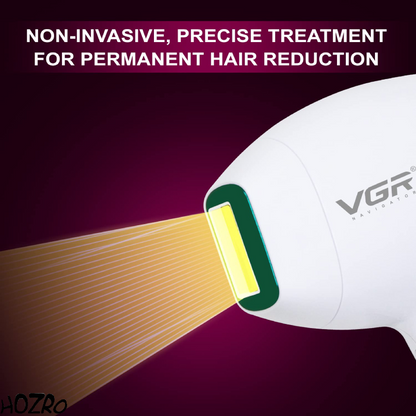 Epilator Laser HOZRO, pentru Îndepărtarea Definitivă a Părului – Tehnologie cu Lumină Intens Pulsată, 5 Nivele de Intensitate, Mod Manual și Automat, Adecvat pentru Corp și Față, Rezultate Profesionale Acasă HOZRO