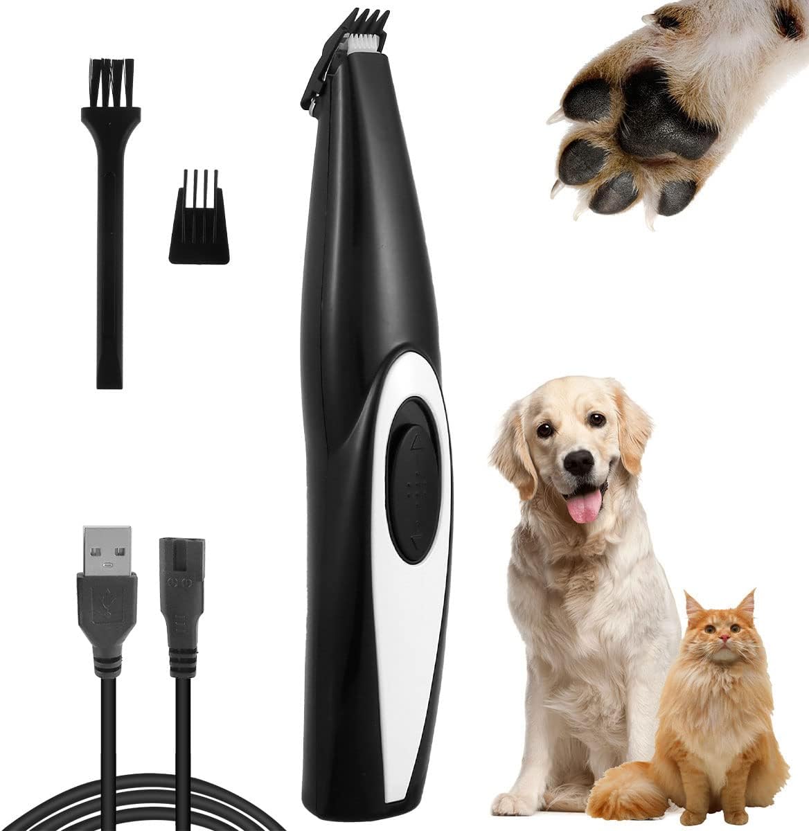 Aparat de Tuns Lăbuțele Animalelor HOZRO, Trimmer Silențios și Precis pentru Câini și Pisici HOZRO
