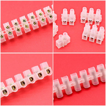 Clema electrica 12 cai, 4 mm, 3 A, plastic PP, terminale din alama, montare pe surub BESTSELLS