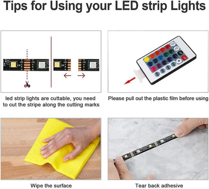 Bandă LED TV USB RGB cu telecomandă, iluminare ambientală pentru televizor BESTSELLS